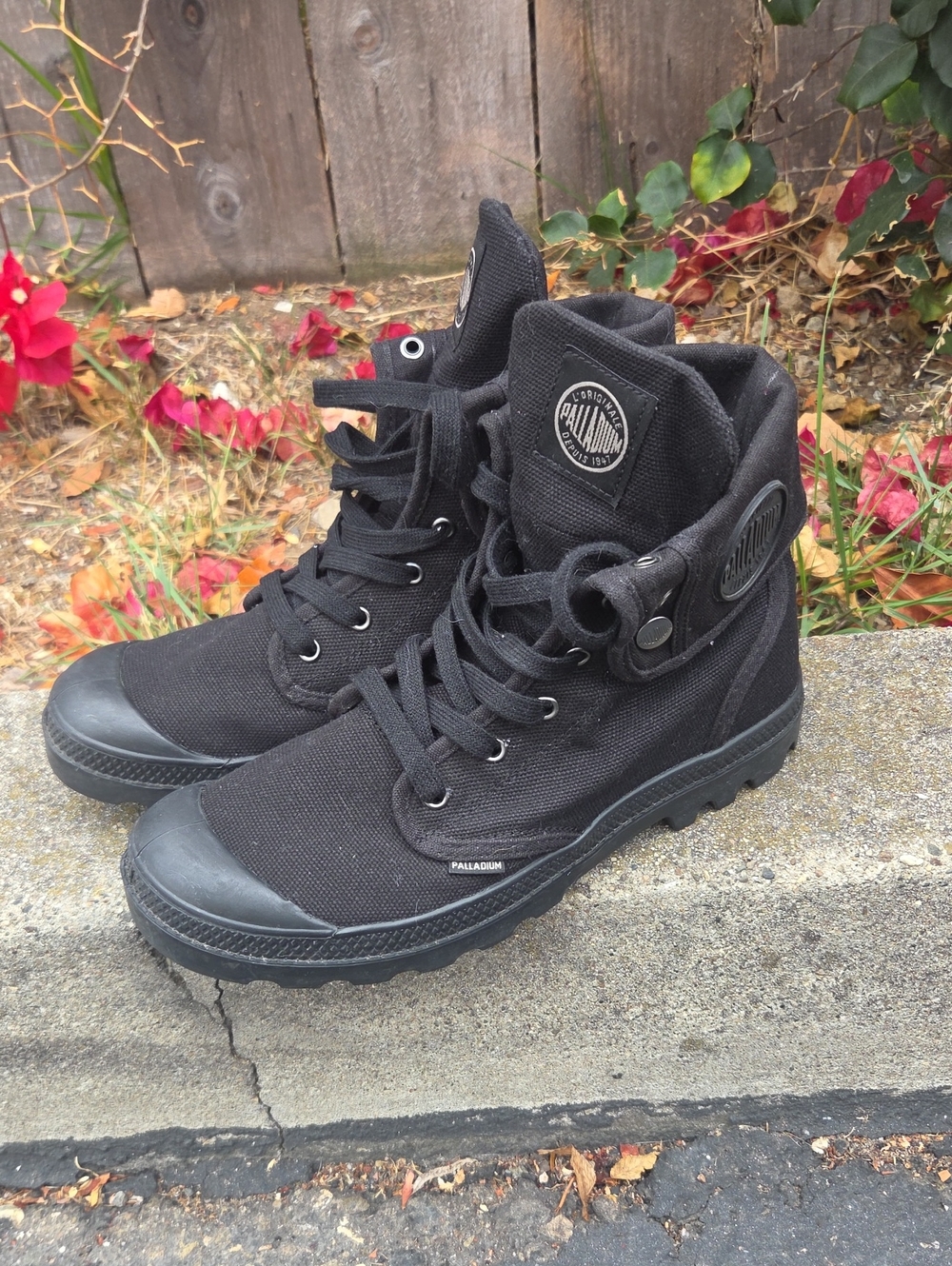 Womens Palladium Us Baggy Black High Top Sneakers Shoes 92353-060-M Size 10